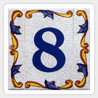 Number 8 Sticker